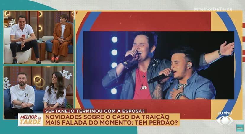 Leo Dias fala sobre fim de dupla sertaneja (Foto: Reprodução / Band) Leo Dias fala sobre fim de dupla sertaneja (Foto: Reprodução / Band)