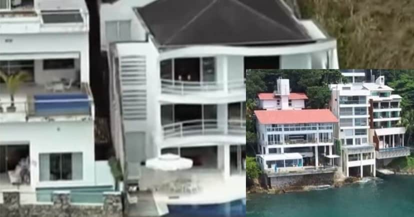 Mansão do litoral que pertencia a Gugu Liberato (Foto Reprodução/Montagem/TV Foco/YouTube) Mansão do litoral que pertencia a Gugu Liberato (Foto Reprodução/Montagem/TV Foco/YouTube)