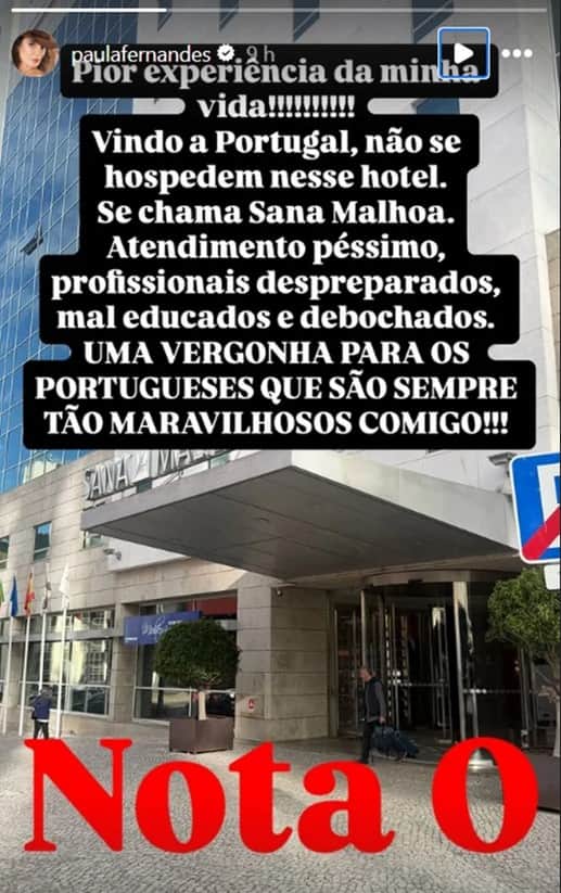 Paula Fernandes detonou hotel (Foto: Reprodução / Instagram) Paula Fernandes detonou hotel (Foto: Reprodução / Instagram)