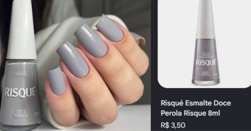 Esmalte Doce Pérola - Risqué (Foto Reprodução/Montagem/TV Foco/Canva/Lennita/ Google Shopping/Pinterest) Esmalte Doce Pérola - Risqué (Foto Reprodução/Montagem/TV Foco/Canva/Lennita/ Google Shopping/Pinterest)