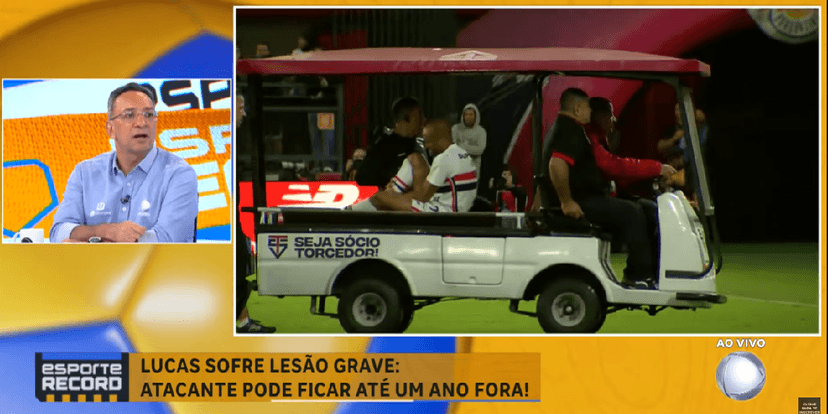 Esporte Record fala sobre Lucas Moura (Foto: Reprodução/ YouTube/ R7) Esporte Record fala sobre Lucas Moura (Foto: Reprodução/ YouTube/ R7)