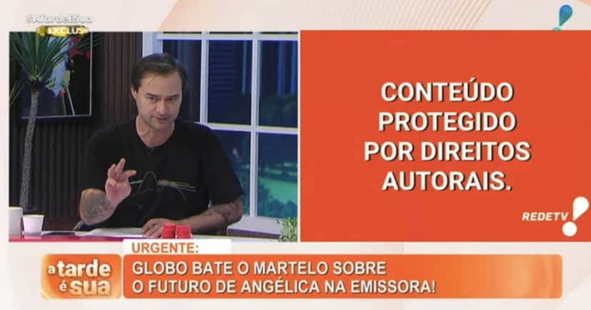 Alessandro Lo-Bianco dá notícia sobre angélica (Foto: Reprodução / RedeTV!) Alessandro Lo-Bianco dá notícia sobre angélica (Foto: Reprodução / RedeTV!)
