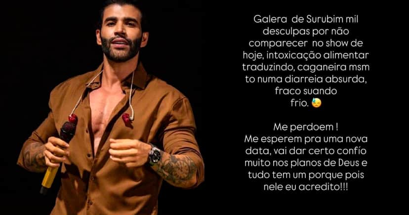 Comunicado de Gusttavo Lima (Foto: Reprodução)