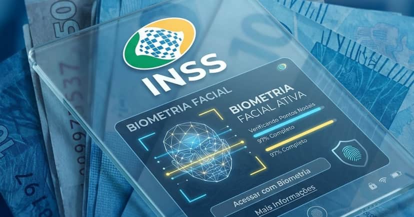 Ilustração biometria facial do INSS (Foto: Montagem TV Foco / GMN) Ilustração biometria facial do INSS (Foto: Montagem TV Foco / GMN)