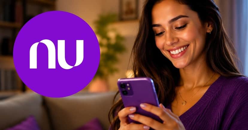 Ilustração mulher e logo Nubank (Foto: Montagem TV Foco / GPT/ Nubank) Ilustração mulher e logo Nubank (Foto: Montagem TV Foco / GPT/ Nubank)