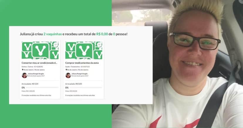 Juliana Aragão chegou a fazer uma vaquinha em 2025 e é motorista de aplicativo (Foto Reprodução/Montagem/TV Foco/Canva/Lennita/Redes sociais)