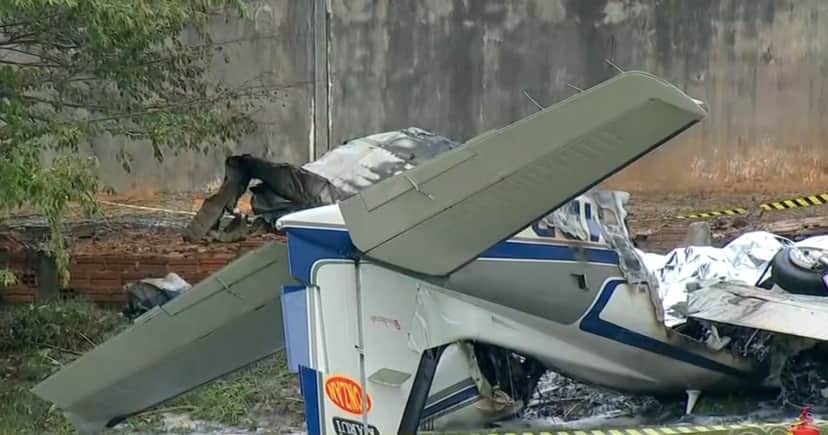 Sabina Simoanto confirma queda de avião de pequeno porte (Foto: Reprodução / Globo)