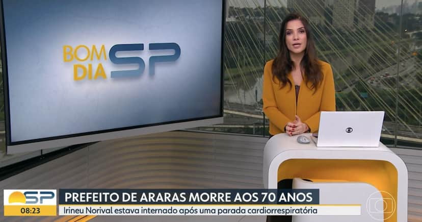 Sabina Simonato durante o Bom Dia São Paulo 