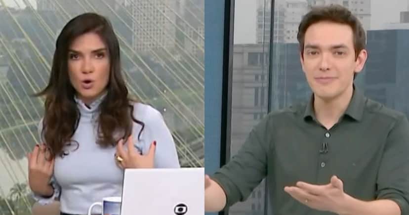 Sabina Simonato e Alessandro Jodar no Bom Dia São Paulo (Foto: Reprodução / Globo)