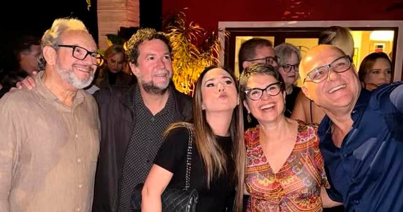 Sandra Annenberg com seu marido (Foto: Reprodução)