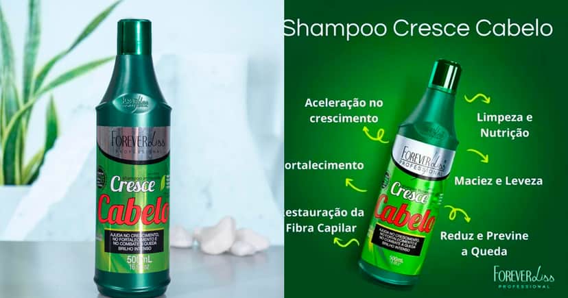 Shampoo Cresce Cabelo, da Forever Liss (Foto: Reprodução) Shampoo Cresce Cabelo, da Forever Liss (Foto: Reprodução)
