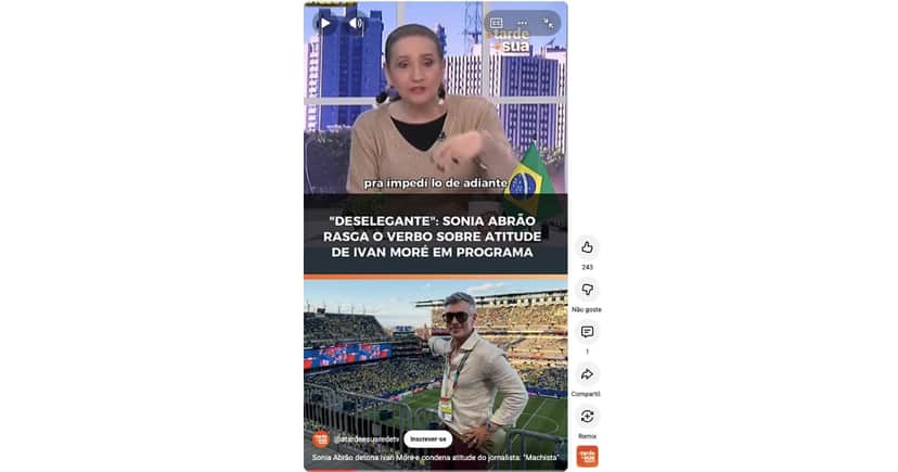Sonia Abrão critica postura de Ivan Moré (Foto: Reprodução / RedeTV!)