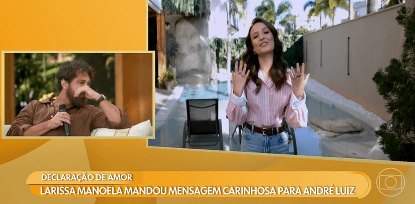 André Luiz Frambach e Larissa Manoela (Foto: Reprodução / Globo) André Luiz Frambach e Larissa Manoela (Foto: Reprodução / Globo)