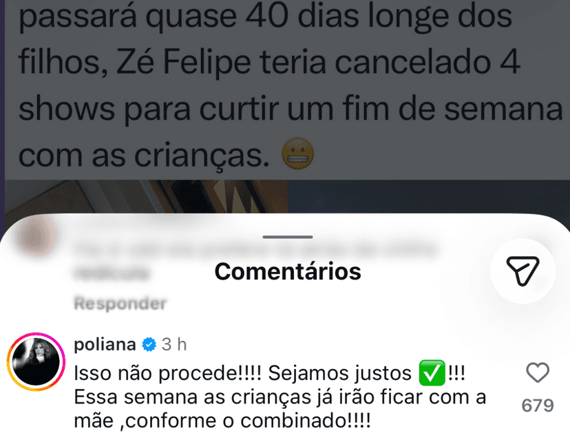 Poliana Rocha defende Virginia (Foto: Reprodução / Instagram) Poliana Rocha defende Virginia (Foto: Reprodução / Instagram)
