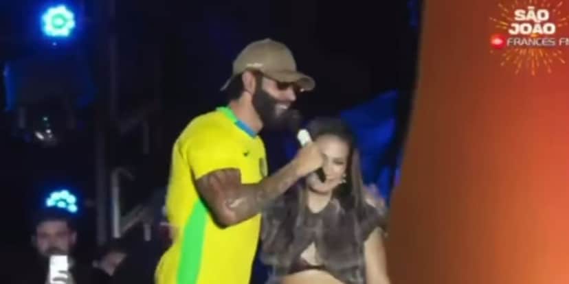 Gusttavo Lima e Simone Mendes no São João de Maceió (Reprodução: Instagram)