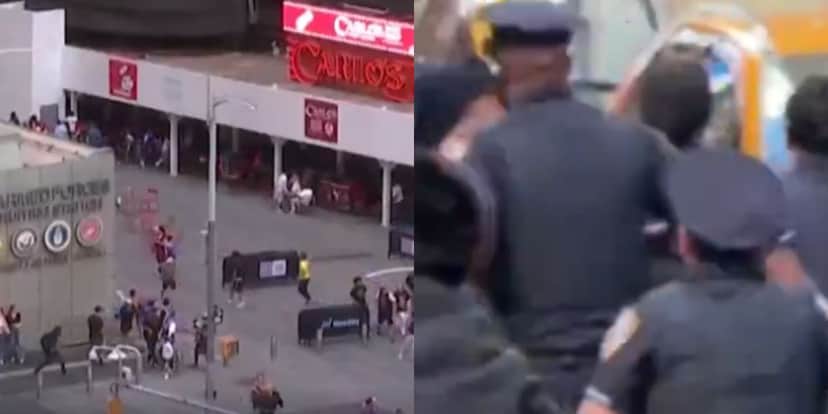 Tiros provocou tumulto na Times Square (Reprodução: G1) Tiros provocou tumulto na Times Square (Reprodução: G1)