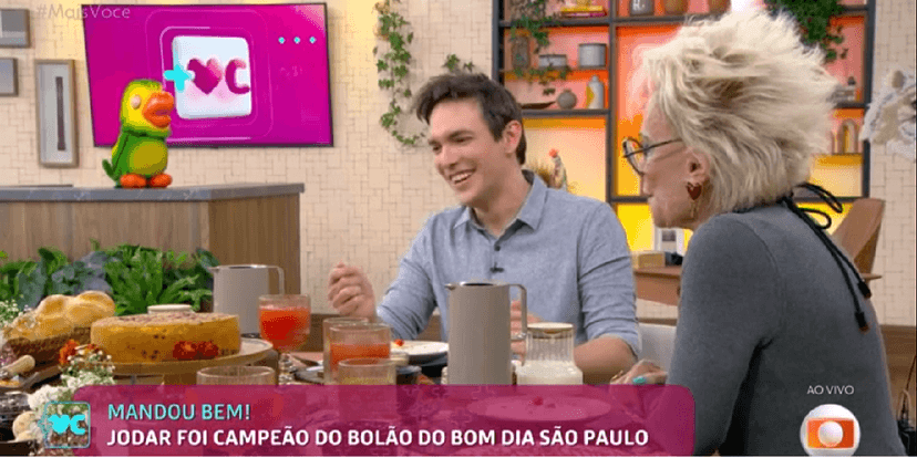 Ale Jodar e Ana Maria Braga (Foto: Reprodução/ Globo) Ale Jodar e Ana Maria Braga (Foto: Reprodução/ Globo)