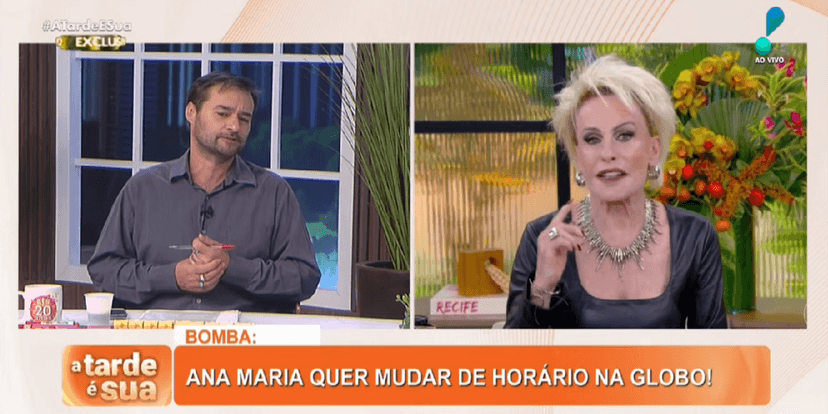Alessandro Lo Bianco falando sobre Ana Maria Braga (Foto: Reprodução/ Rede TV) Alessandro Lo Bianco falando sobre Ana Maria Braga (Foto: Reprodução/ Rede TV)