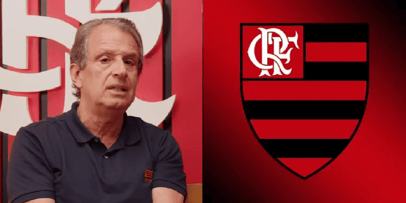 Bap e o escudo do Flamengo (Foto: Reprodução/ YouTube/ Flamengo TV) Bap e o escudo do Flamengo (Foto: Reprodução/ YouTube/ Flamengo TV)