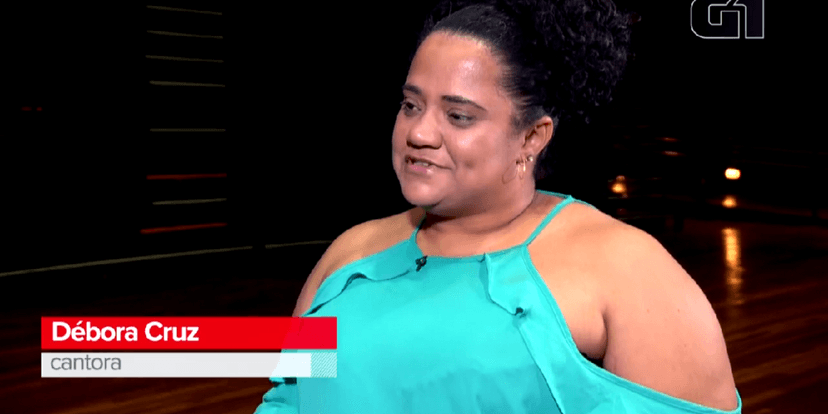 Cantora Débora Cruz (Foto: Reprodução/Globo) Cantora Débora Cruz (Foto: Reprodução/Globo)