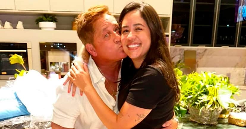 Leonardo e sua filha Monyque Isabella (Foto: Reprodução)