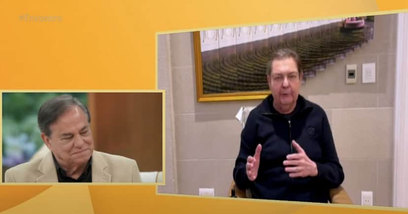 Faustão faz homenagem para Ronnie Von no Encontro (Foto: Reprodução / Globo) Faustão faz homenagem para Ronnie Von no Encontro (Foto: Reprodução / Globo)