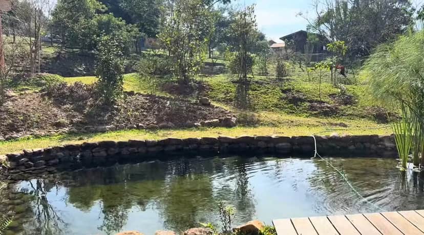 Lagoa no casarão de Mariana — Foto: Reprodução/Instagram Lagoa no casarão de Mariana — Foto: Reprodução/Instagram
