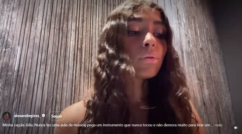 Cantor postou vídeo da filha soltando a voz (Foto: Reprodução/ Instagram) Cantor postou vídeo da filha soltando a voz (Foto: Reprodução/ Instagram)