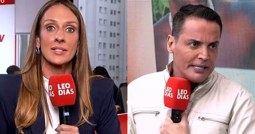 Leo Dias discutiu ao vivo com Monique Arruda (Foto: Reprodução/ Internet)