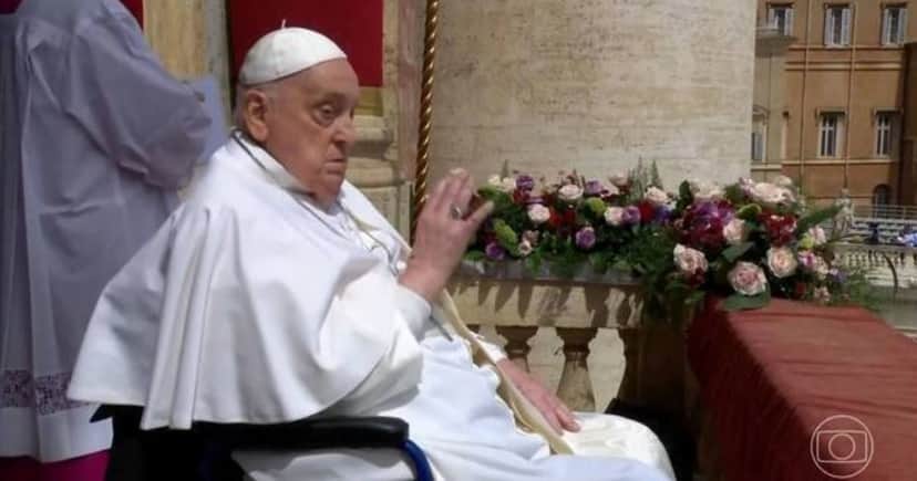 Papa Francisco em seus últimos registros antes de morrer (Foto Reprodução/Globo) Papa Francisco em seus últimos registros antes de morrer (Foto Reprodução/Globo)