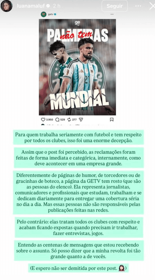 Jornalista da Globo se revolta com atitude da emissora (Foto: Reprodução / Instagram) Jornalista da Globo se revolta com atitude da emissora (Foto: Reprodução / Instagram)