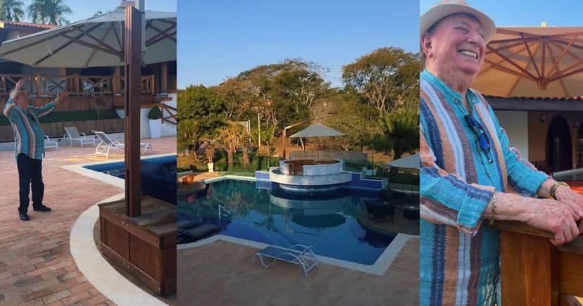 Raul Gil/ Imagens feitas na mansão (Foto Reprodução/Instagram) Raul Gil/ Imagens feitas na mansão (Foto Reprodução/Instagram)