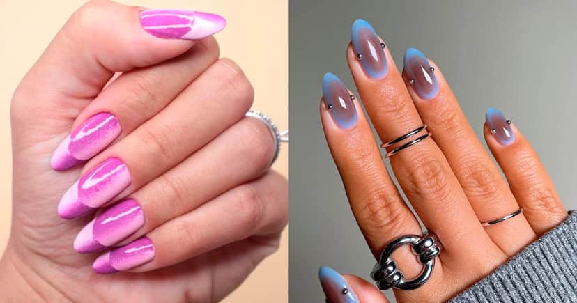 Unhas com efeito aura (Foto: Reprodução) Unhas com efeito aura (Foto: Reprodução)