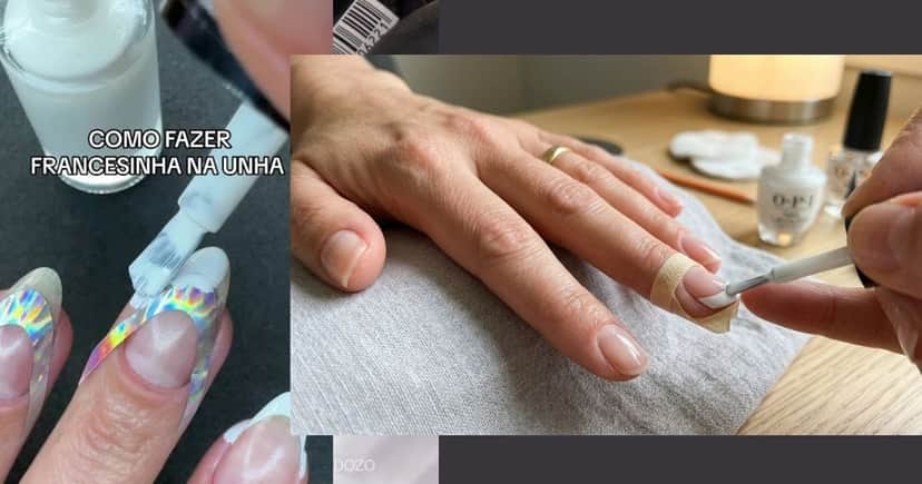 Francesinha com fita adesiva (Foto Reprodução/Montagem/TikTok) Francesinha com fita adesiva (Foto Reprodução/Montagem/TikTok)