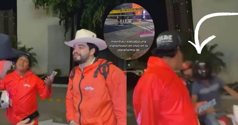 Momento exato em que Cesar Gastelum é surpreendido pelos criminosos e atacado (Foto Reprodução/Montagem/Tv Foco/TikTok) Momento exato em que Cesar Gastelum é surpreendido pelos criminosos e atacado (Foto Reprodução/Montagem/Tv Foco/TikTok)