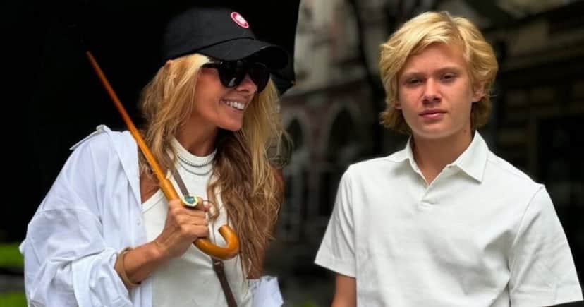 Adriane Galisteu ao lado do filho (Foto: Divulgação)