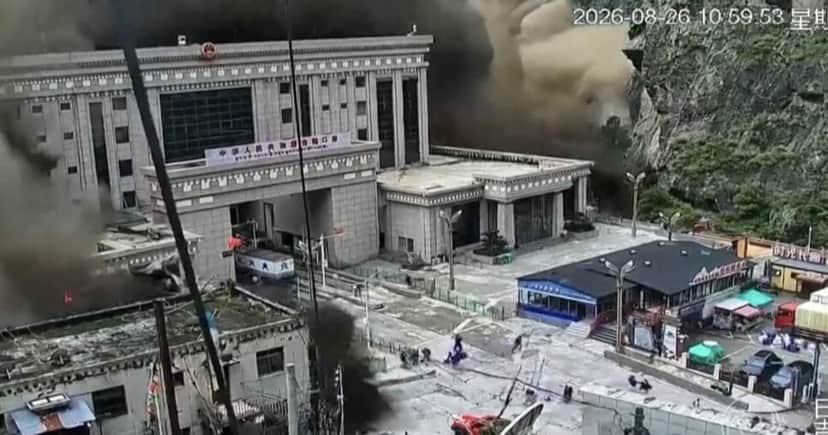 Imagens da avalanche no Nepal e Tibet (Foto: Reprodução / Globo)