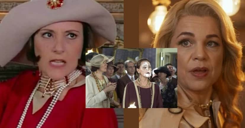 Jezebel era mais atrapalhada nas armações do que Pilar (Foto: Reprodução/Montagem/Lennita/TV Foco/Canva/Globo)