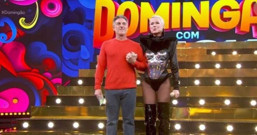 Luciano Huck e Xuxa no Domingão (Foto: Reprodução / Globo)