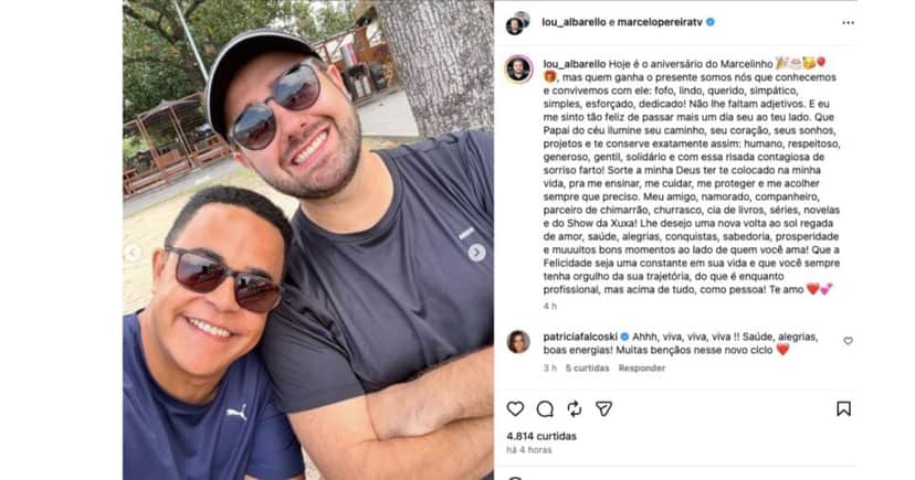 Marcelo Pereira e Lourenço (Foto: Reprodução / Instagram)