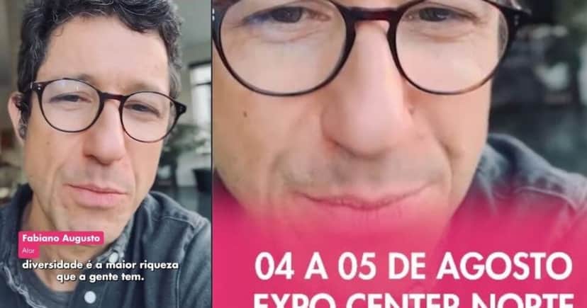 Fabiano Augusto divulgando evento de agosto em suas redes sociais (Foto Reprodução/Montagem/Lennita/TV Foco/Canva/Instagram/Lennita)