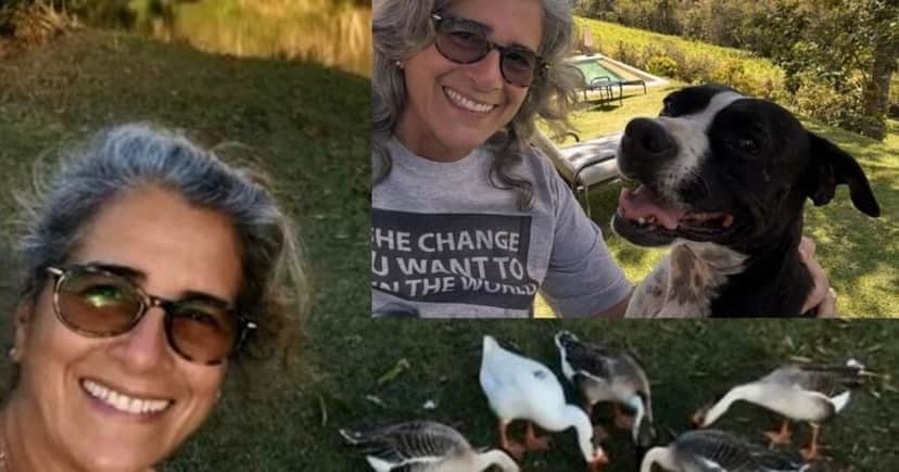 Lúcia Veríssimo e seus animais (Foto Reprodução/Instagram)