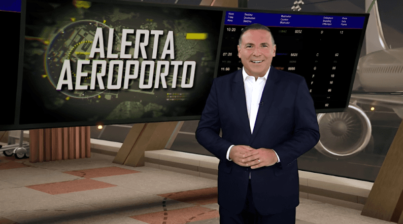 Gottino no Alerta Aeroporto. (Foto: Divulgação / Record TV)