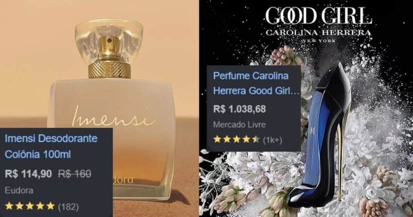 Imensi/ Good Girl (Foto Reprodução/Montagem/Lennita/Google Shopping)