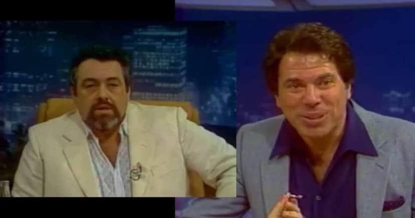 Silvio Santos e Ferreira Neto em 1982 (Foto Reprodução/Montagem/Lennita/TV Foco/YouTube)