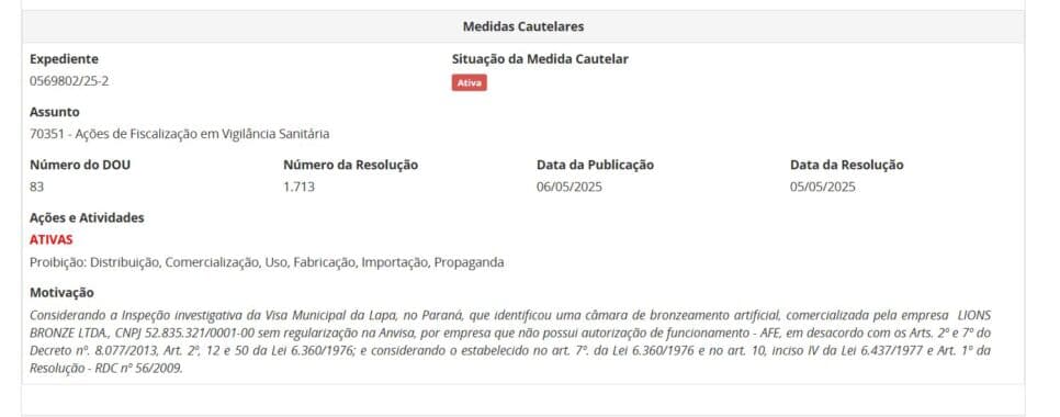 Resolução da ANVISA pt 1 (Foto Reprodução/ANVISA) Resolução da ANVISA pt 1 (Foto Reprodução/ANVISA)