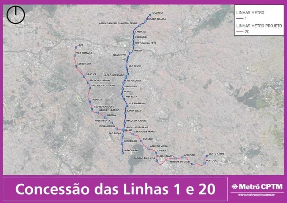 Concessão das linhas 1-Azul e 20-Rosa (Foto: Reprodução / Jean Carlos)
Concessão das linhas 1-Azul e 20-Rosa (Foto: Reprodução / Jean Carlos)