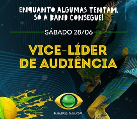 Band registra a vice-liderança na média-dia de sábado (28/06)