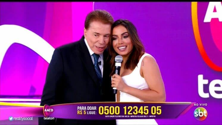 Anitta agradece convite de Silvio Santos para encerrar "Teleton": "honra"
