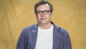 O autor João Emanuel Carneiro na coletiva de Segundo Sol (Foto: Globo/João Cotta)